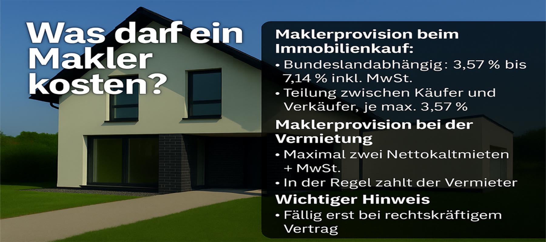 Was darf ein Immobilienmakler kosten?