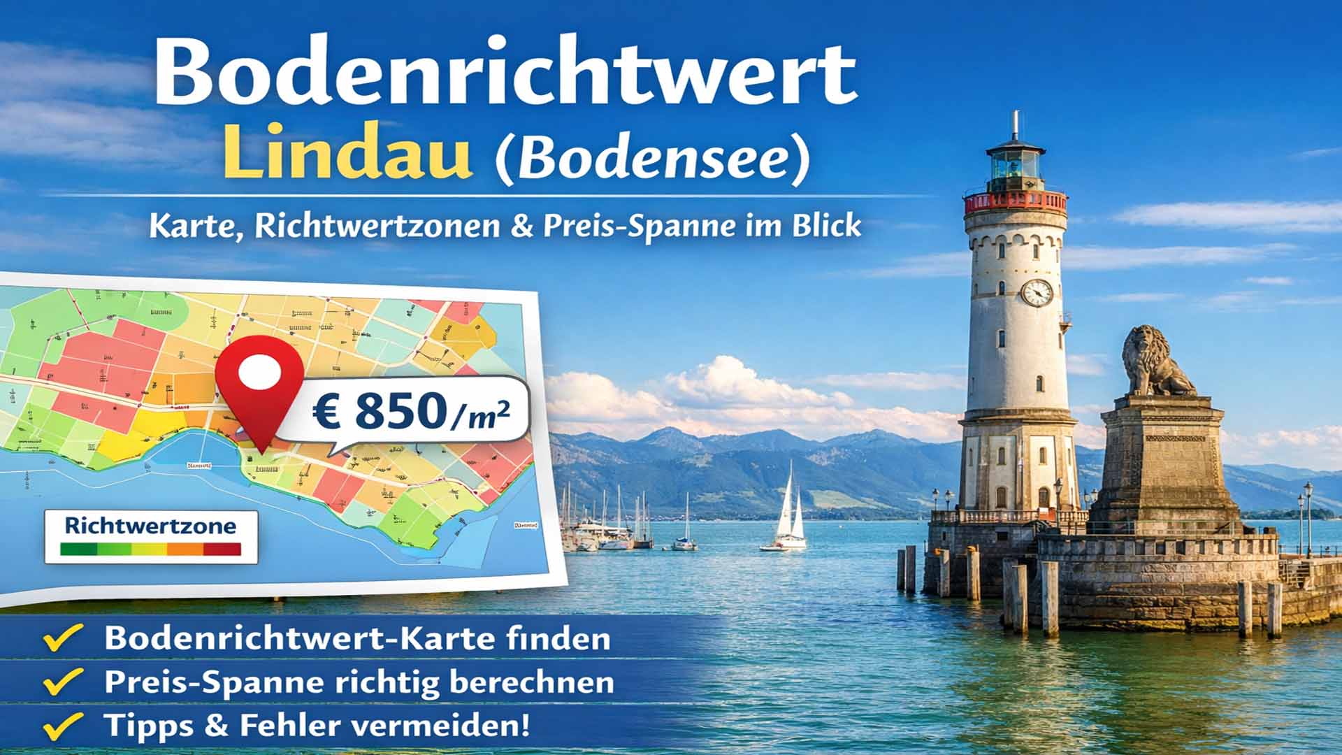 Bodenrichtwert Lindau (Bodensee): Karte, Richtwertzonen & schnelle Einordnung für dein Grundstück