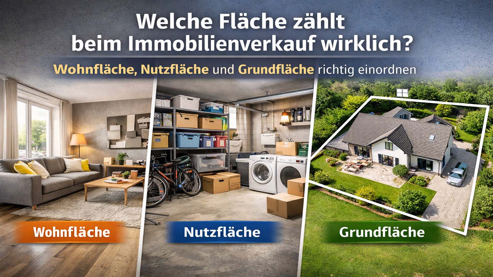Welche Fläche zählt beim Immobilienverkauf wirklich? Wohnfläche, Nutzfläche und Grundfläche richtig einordnen