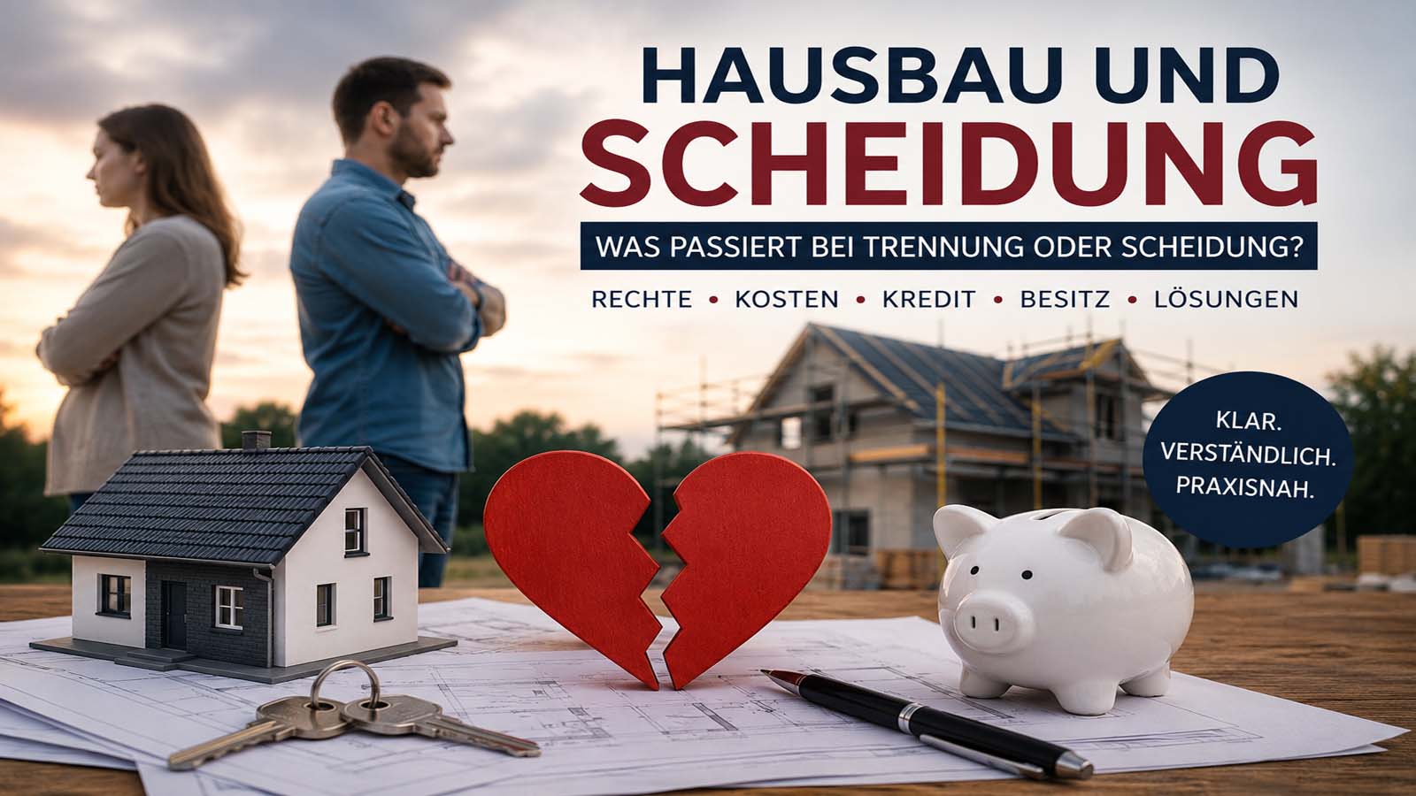 Hausbau und Scheidung: Was tun, wenn die Trennung während der Bauphase kommt?