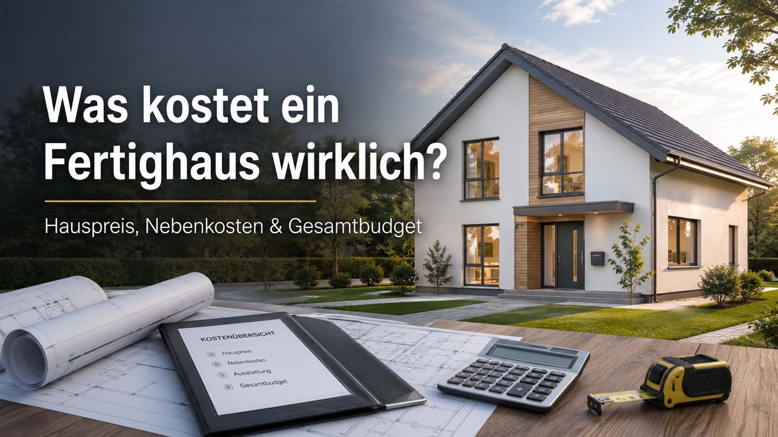 Wie viel kostet ein Fertighaus wirklich? Hauspreis, Nebenkosten und Gesamtbudget